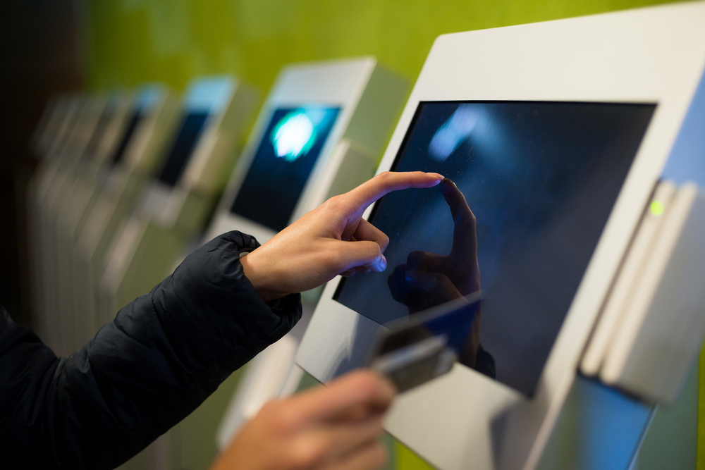 touch screen at kiosk